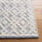 Vermont Hand Woven Wool/Cotton Geometric Rug in Ivory/Blue-724185796