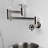 Kingston Brass Wendell Two-Handle 1-Hole Wall Mount Pot Filler Faucet with Knurled Handle-91111253