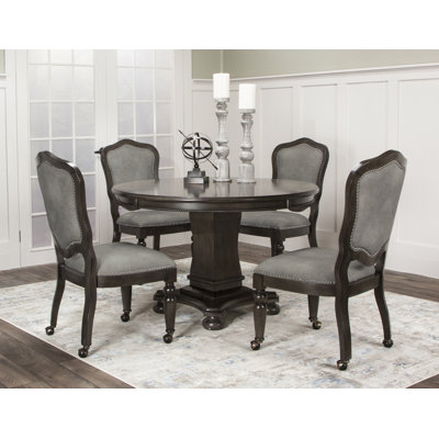 Oroville Canora Grey 48'' 6 - Player Foldable Poker Table with Chairs