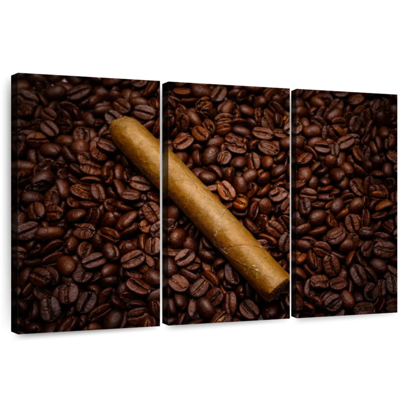 Senne Cigar On Coffee Beans, 20" H x 33" W