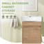 Ensemble de meuble-lavabo mural moderne en céramique massif 16 po