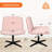 Taneha Wide Seat Armless Criss Cross Legged Office Desk Chair-106361501