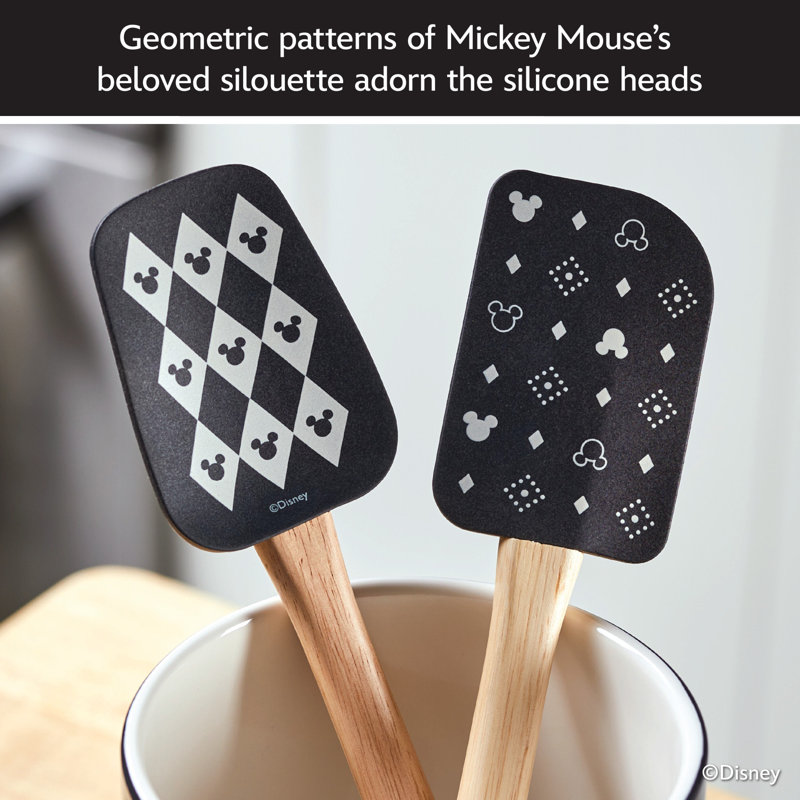 Disney Mickey Mouse Bamboo and Silicone 4-Piece Kitchen Tool Set