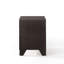 Contemporary - Finished 2 Drawer Nightstand For Bedroom, Centre Metal Glides, 22 Inches High 16 Depth