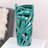 Ceramic Leaf Green Decorative Vase with Cut Out Deigns