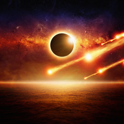 Clowe Full Sun Eclipce - Wrapped Canvas Print