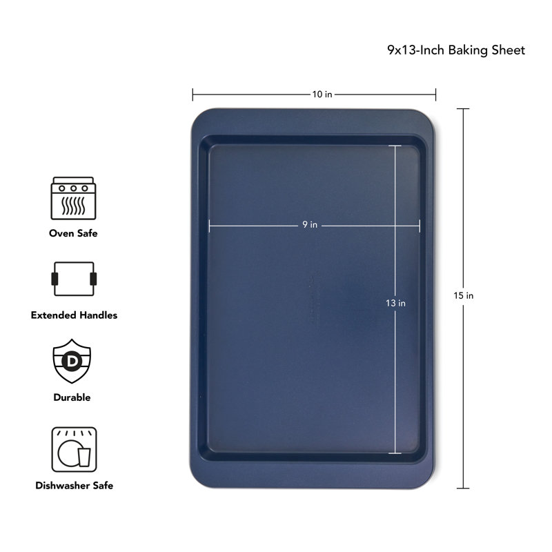 KitchenAid® 9X13in Nonstick Aluminized Steel Baking Sheet, Ink Blue