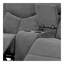 Causeuse Kalen en chenille grise avec console