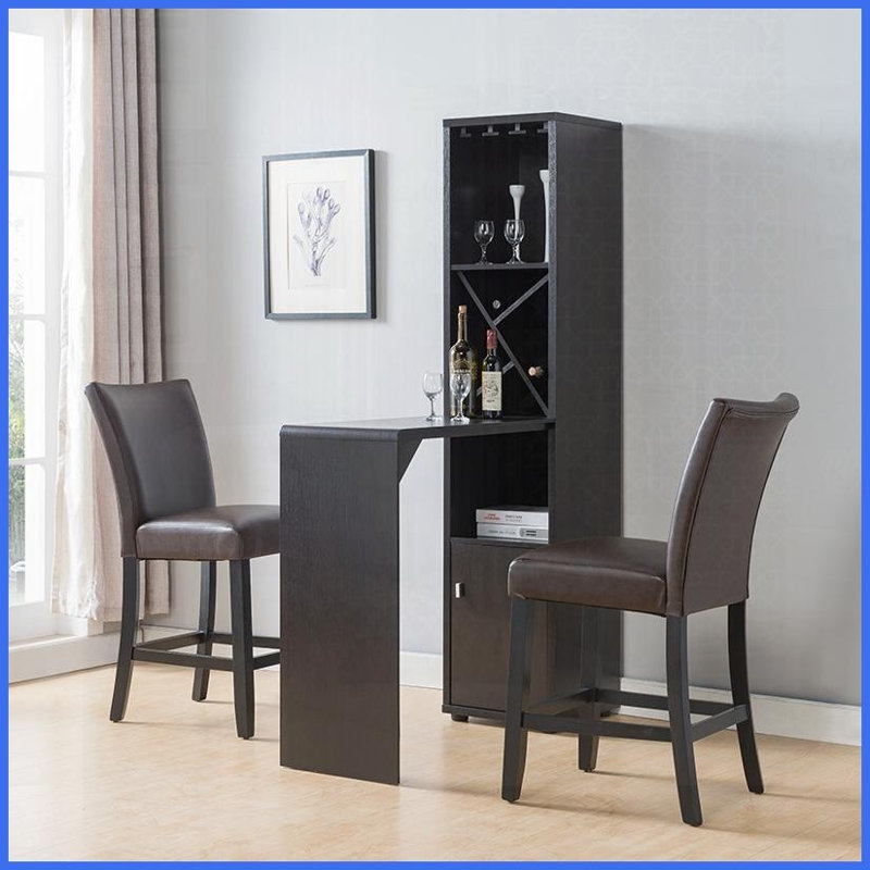 Table basse Red Cocoa & amp; Bar Bar - Table allongée, étagères ouvertes et amp; Rangement à vin pour le salon