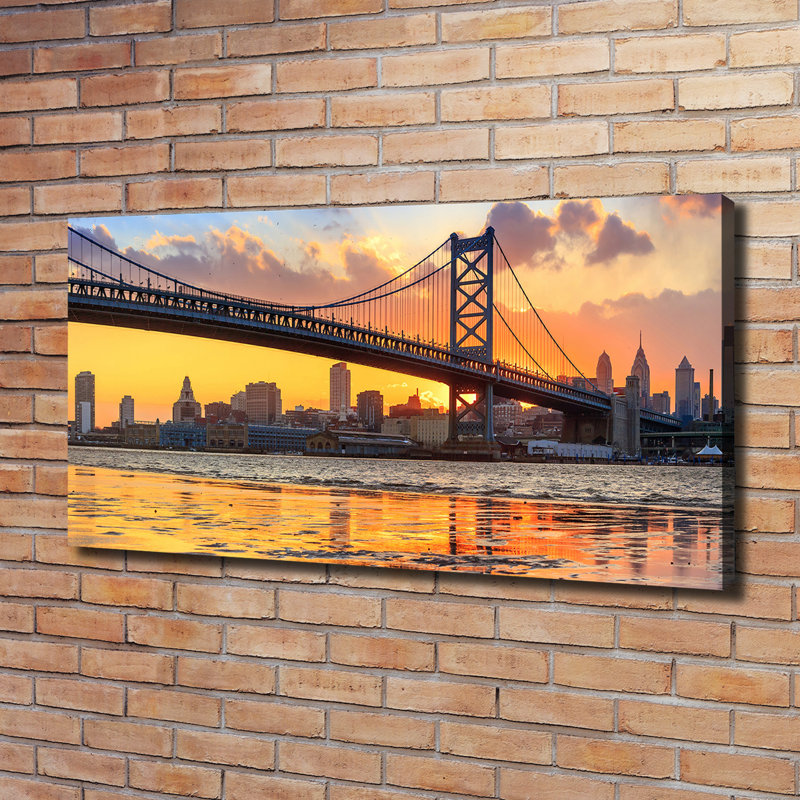 Philadelphia Bridge - Wrapped Canvas Print