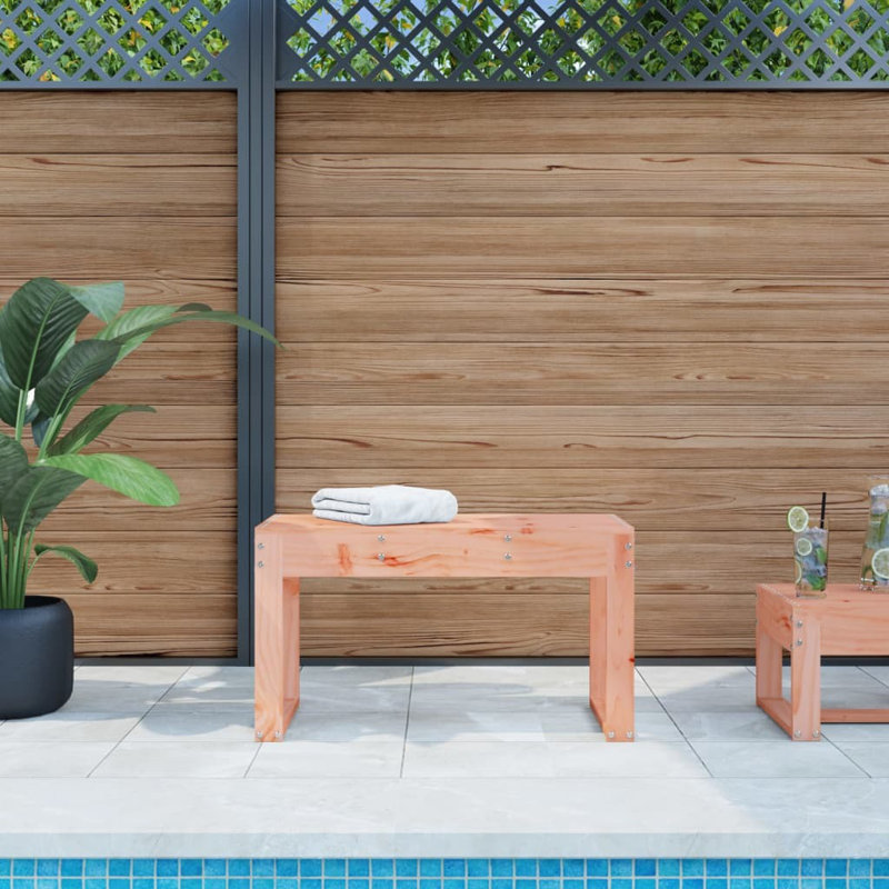 Dimmick Solid Wood Outdoor Bench, Brown, 45cm H x 80cm W x 38cm D