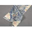 Tapis de couloir rétro vintage bleu Oushak pour la cuisine et les escaliers avec un design antique d'Anatolie