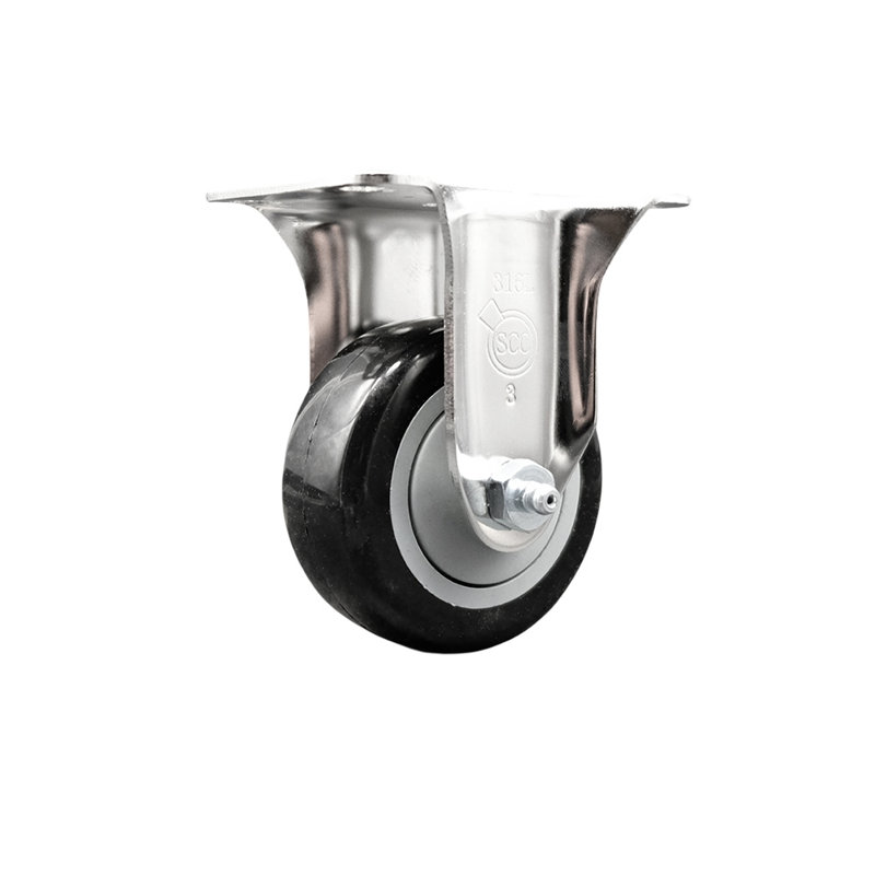 Polyurethane Wheel Caster, Black