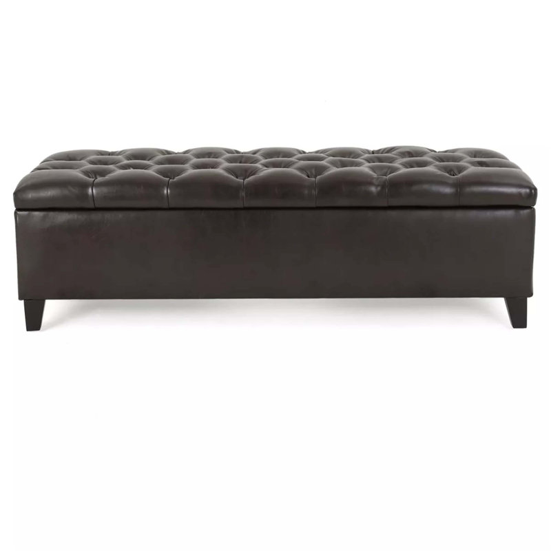 Versatile Storage Ottoman Bench With Soft-Closing Lid, High-Weight Capacity, Button-Tufted Design, And Multi-Room Functionality.