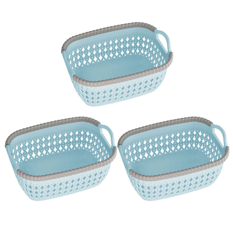 Rebrilliant Plastic Basket, Blue, 3