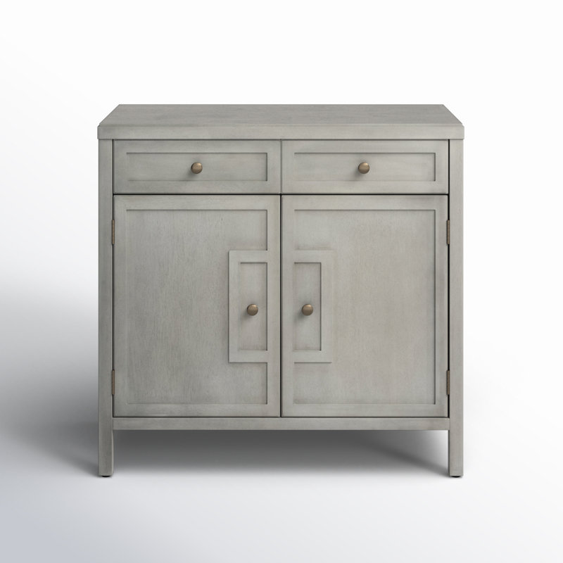 Imperial Console 2 Drawer Accent Cabinet, Gray