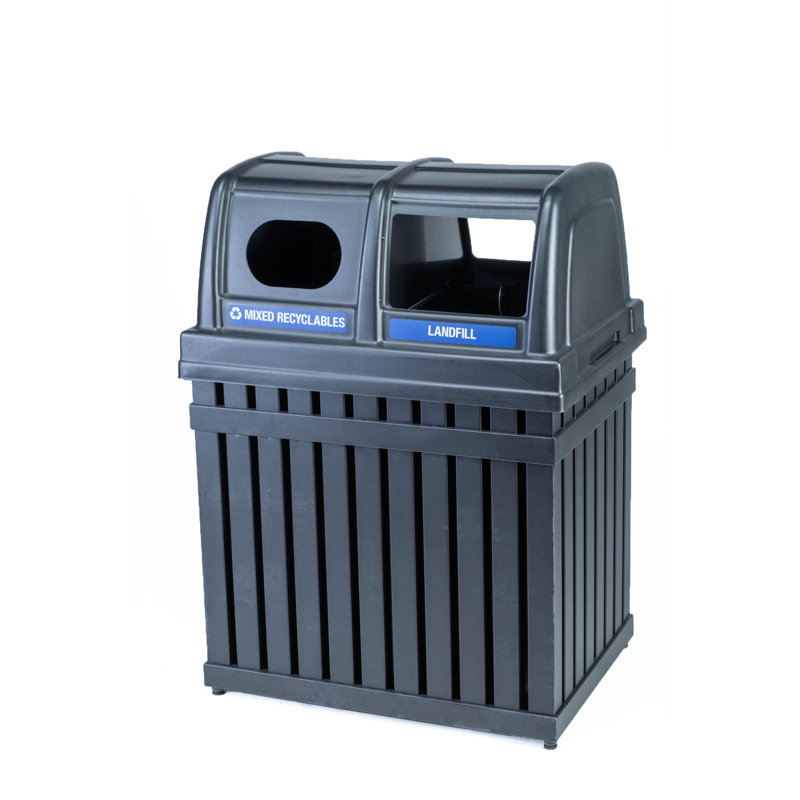 Poubelle à ordures et à recyclage multi-compartiments 50 gallons ArchTec