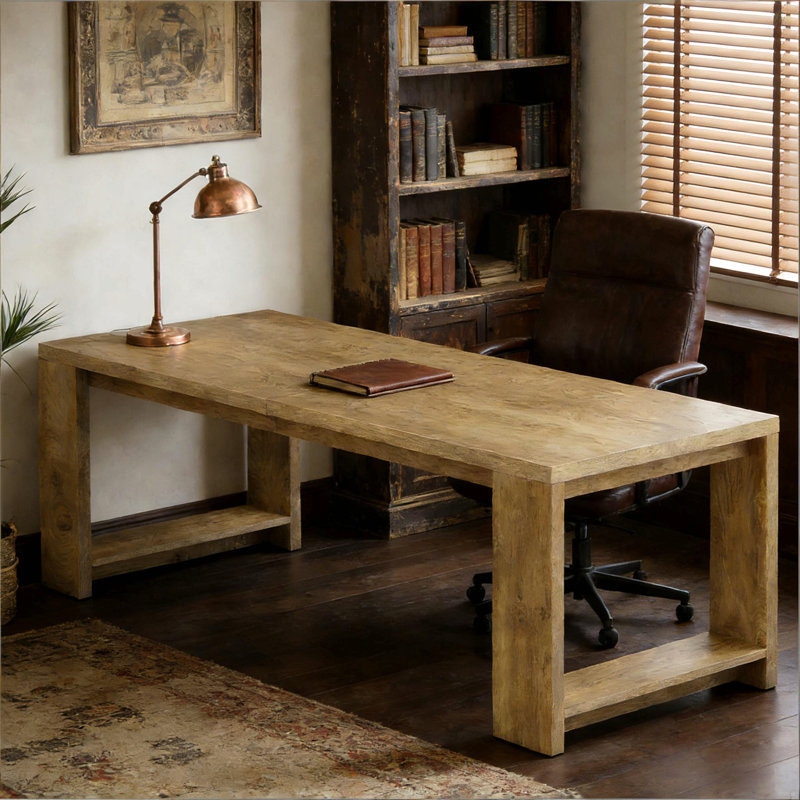 Roomy Office Desk,Computer Desk,Conference Table,Dual Workstation, Oak
