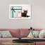 Cat Glam Blue Box - impression sur toile-58872896-58872895