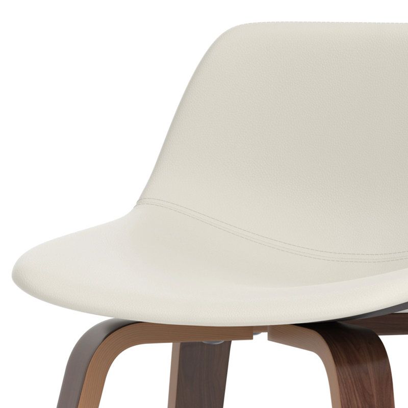 Tabouret à hauteur de comptoir / de bar Bentwood (ensemble de 2), Siège beige / structure brune