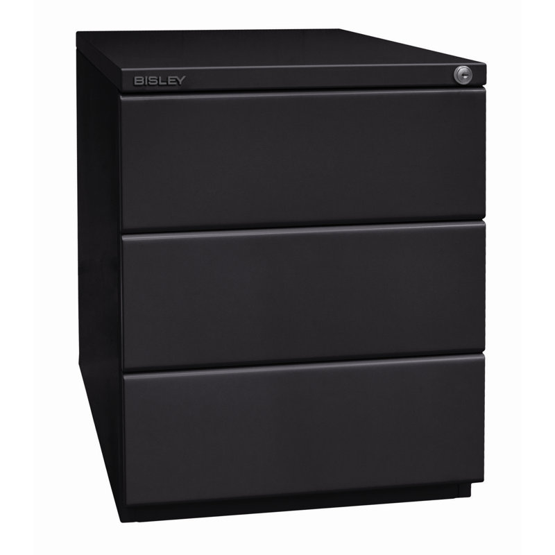 OBA 42.3cm Wide 3 -Drawer File Cabinet, Black