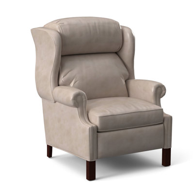 Fauteuil inclinable standard en similicuir de 33 po de large Chippendale