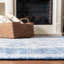 Tapis oriental bleu marine / ivoire Barcus-2132695631
