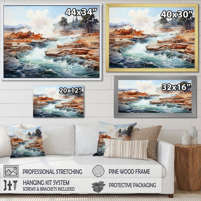 Minimal Geyser Horizon I, Cadre naturel flottant, H 12 po x l 20 po x P 1 po