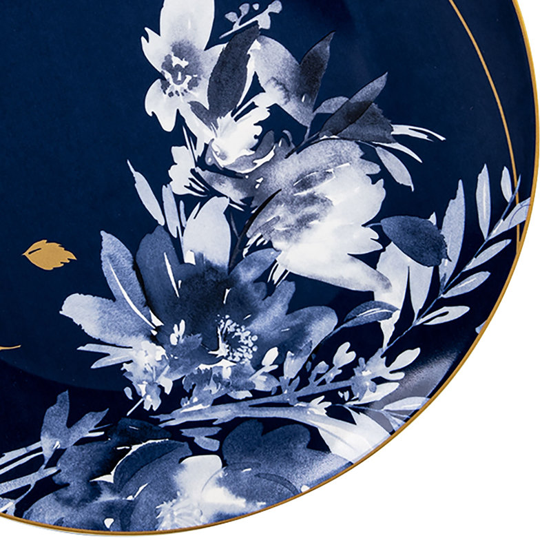 Assiette plate en porcelaine 10,5 po Lonsdale, ensemble de 4