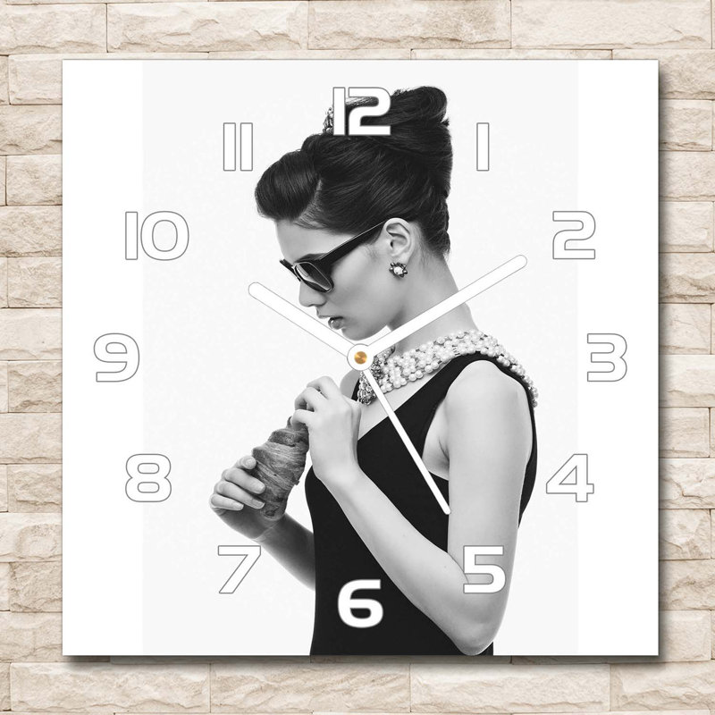 Harwant Glass Wall Clock, White