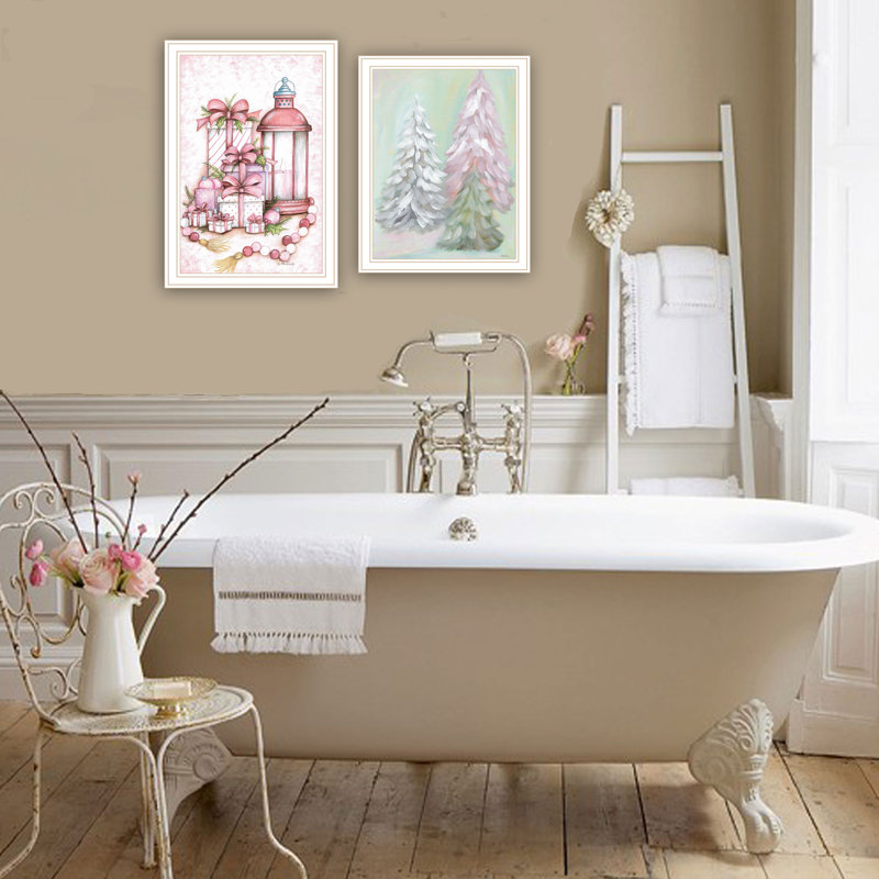 Framed Wall Art Print for Home Decor, White