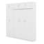 Grand lit escamotable escamotable grand format avec armoire supérieure, tablettes et garde-robe-1094597145