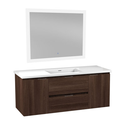 Ensemble de meuble-lavabo simple 48 po avec miroir Conques