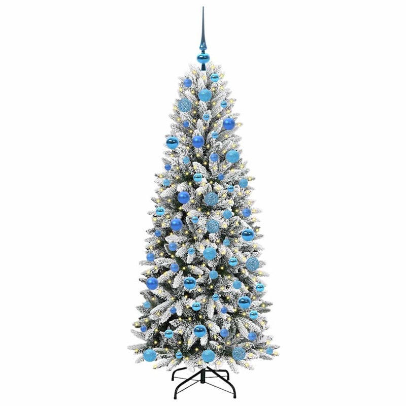 Artificial Christmas Tree with 300 LEDs White, Blue, 5.91' H