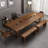Nut-brown Rectangular Solid Wood desk-964761094