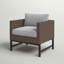 Chaise longue de patio avec coussins Hesse