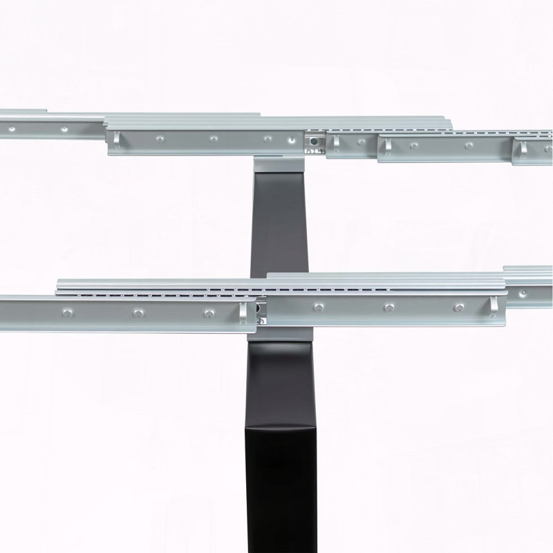 Table de salle à manger extensible avec prise intégrée, 5 panneaux d'extension et rangement, Noyer / noir