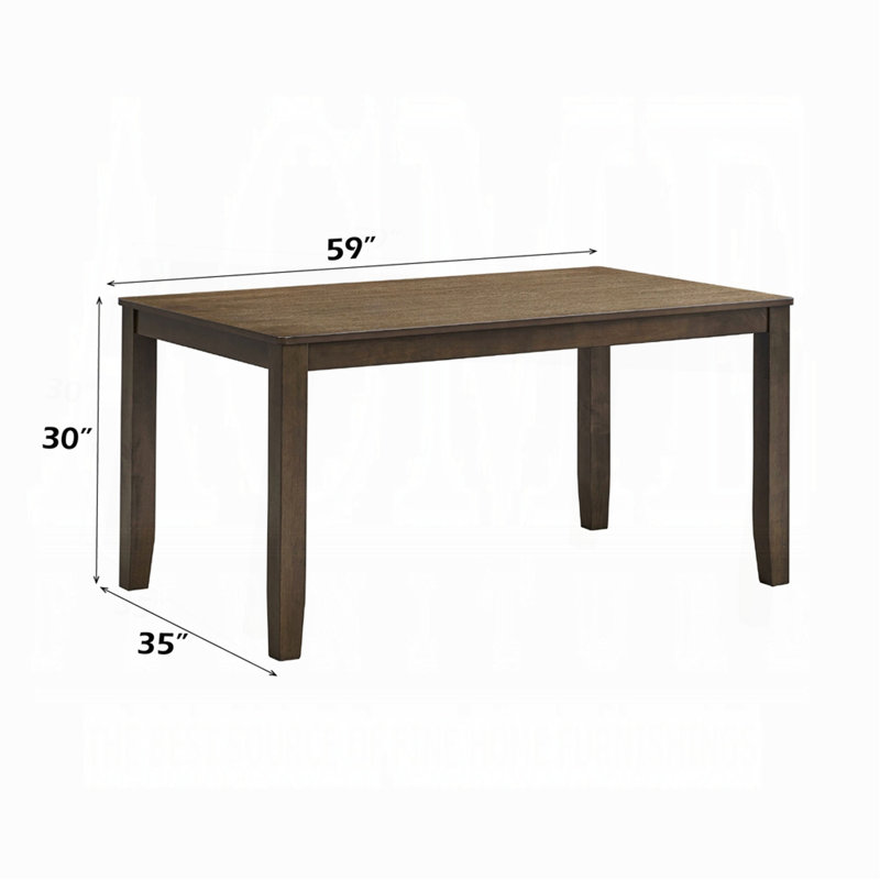 Table de salle à manger rectangulaire 1Pc, Noyer