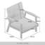 ACCENT CHAIR IN DARK GREY LINEN Set of 2-1728772303-1728772293
