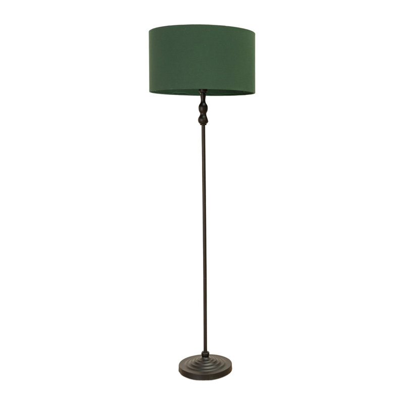 Reselva 151cm Traditional Floor Lamp, Black, Forest Green