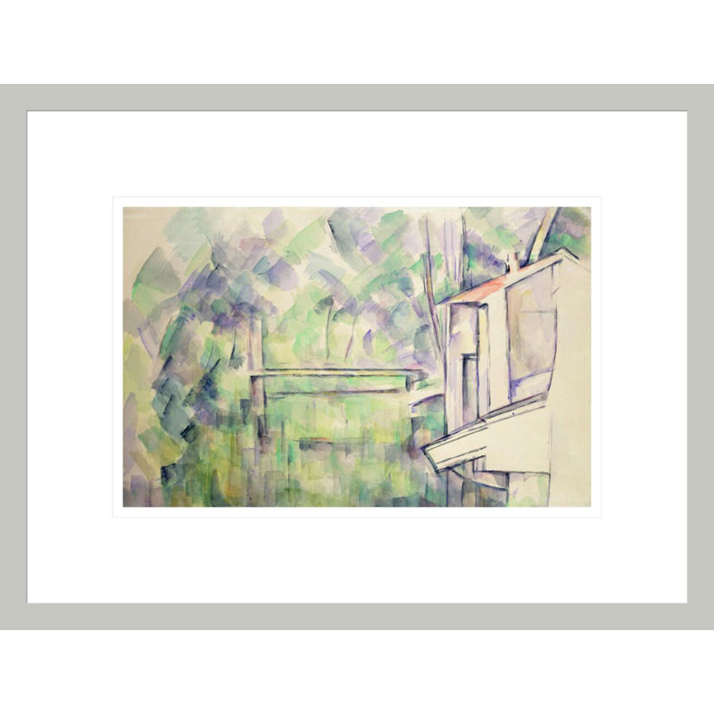 Moulin sur la rivière par Paul Cézanne, H 12,8 po x l 16,75 po