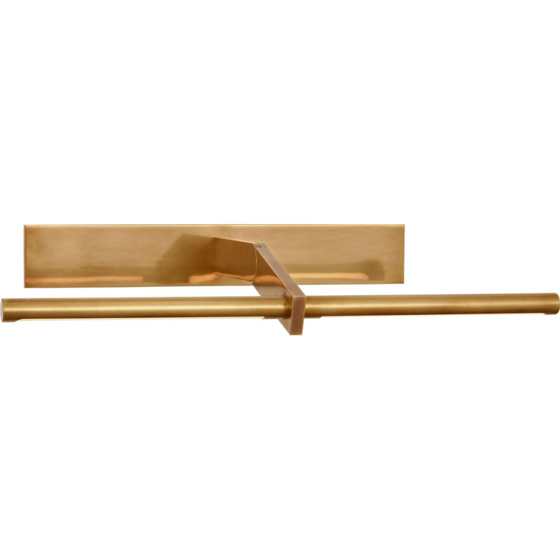 Axis Pivoting Library Light, 3" H x 24.5" W x 13.25" D, Antique-Burnished Brass