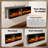 Narrow Bezel WiFi Smart Fireplace Recessed & Wall Mounted, Linear Fireplace w/App, Remote Control, Adjustable Temperature, Log Flame Option-1960410720