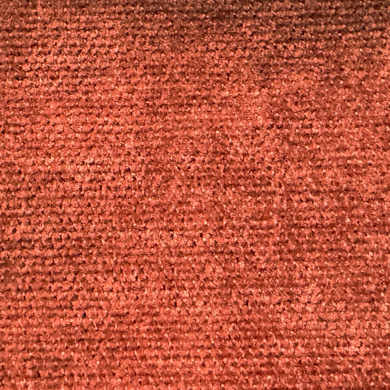 Fauteuil ouvert à dossier ouvert, tissu chenille et élégant, orange, 3 pieds, avec revêtement confortable pour la salle à manger