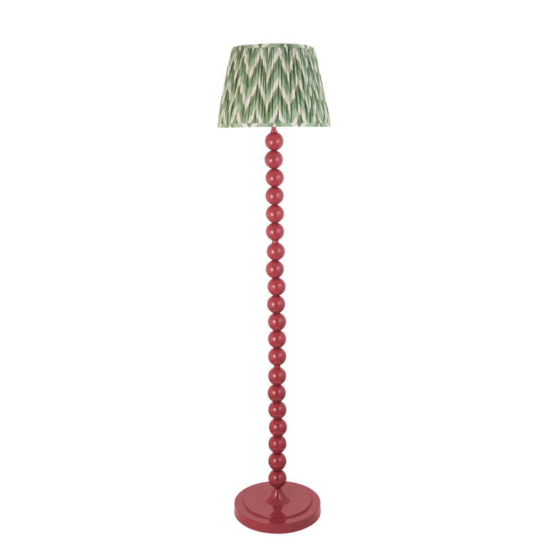 Higgledy 153.2cm Traditional Floor Lamp, Green/White, Pink