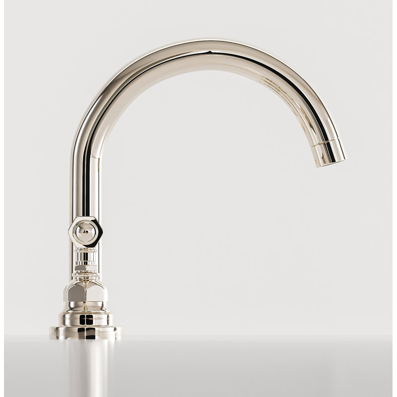 San Giovanni™ Widespread Bathroom Faucet with Drain Assembly, Polished Nickel, Cross Handle