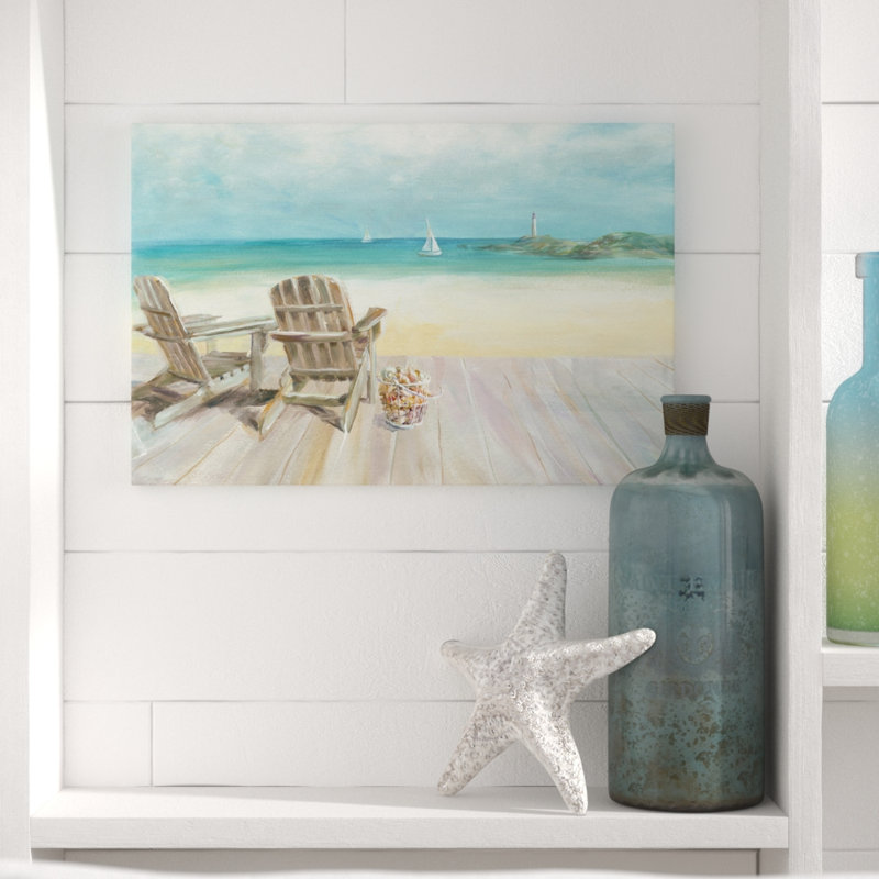 Coastal, 18" H x 26" W x 1.5" D, Black Framed Canvas, No Matte