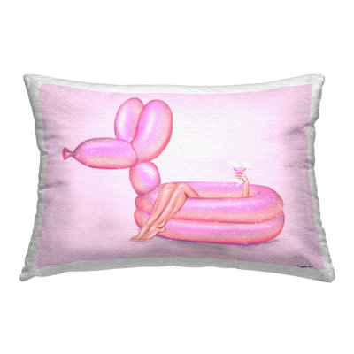 Balloon Swimming Pool  Outdoor Printed Pillow by Ziwei Li