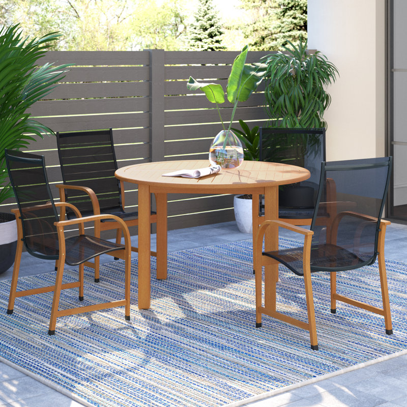 Anautica 4 - Person Patio Dining Set with Round Table