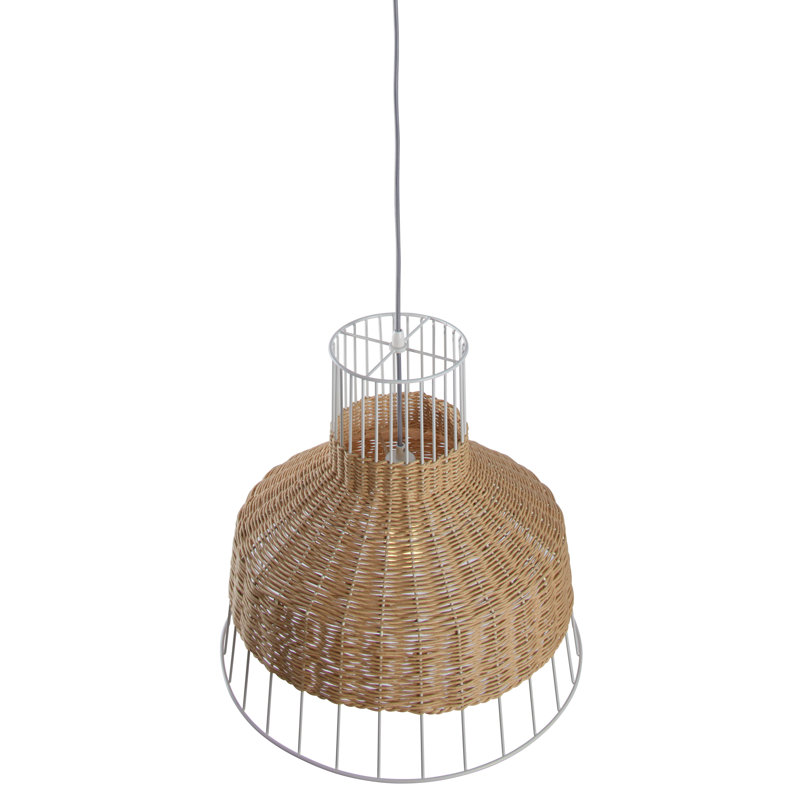 Laika 1 - Light Pendant, Natural, 19" H x 21" W x 21" D, White